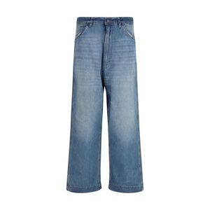 Maison Margiela Blue Cotton Relaxed Fit Women's Jeans